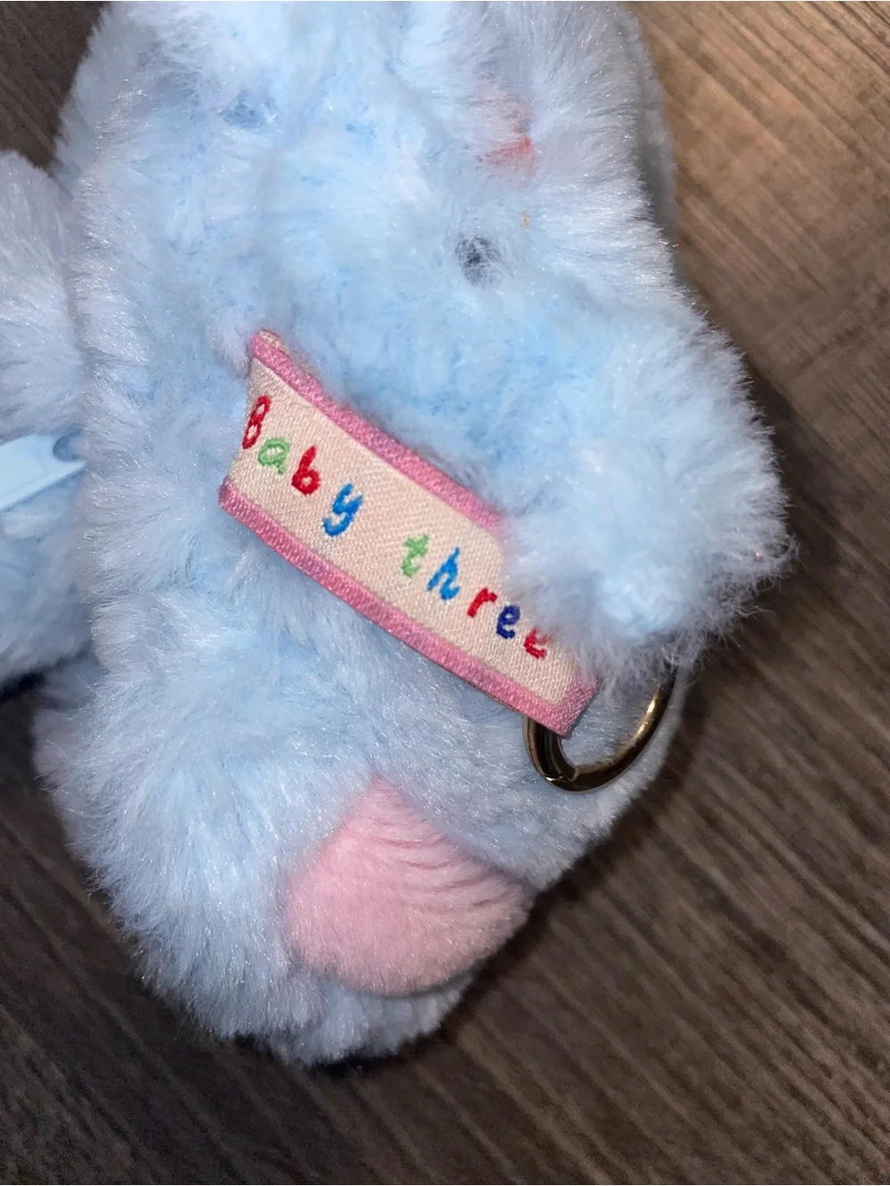 Baby Three Plush Pencil Case Blue Puppy New